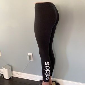 Adidas black leggings with logo size small